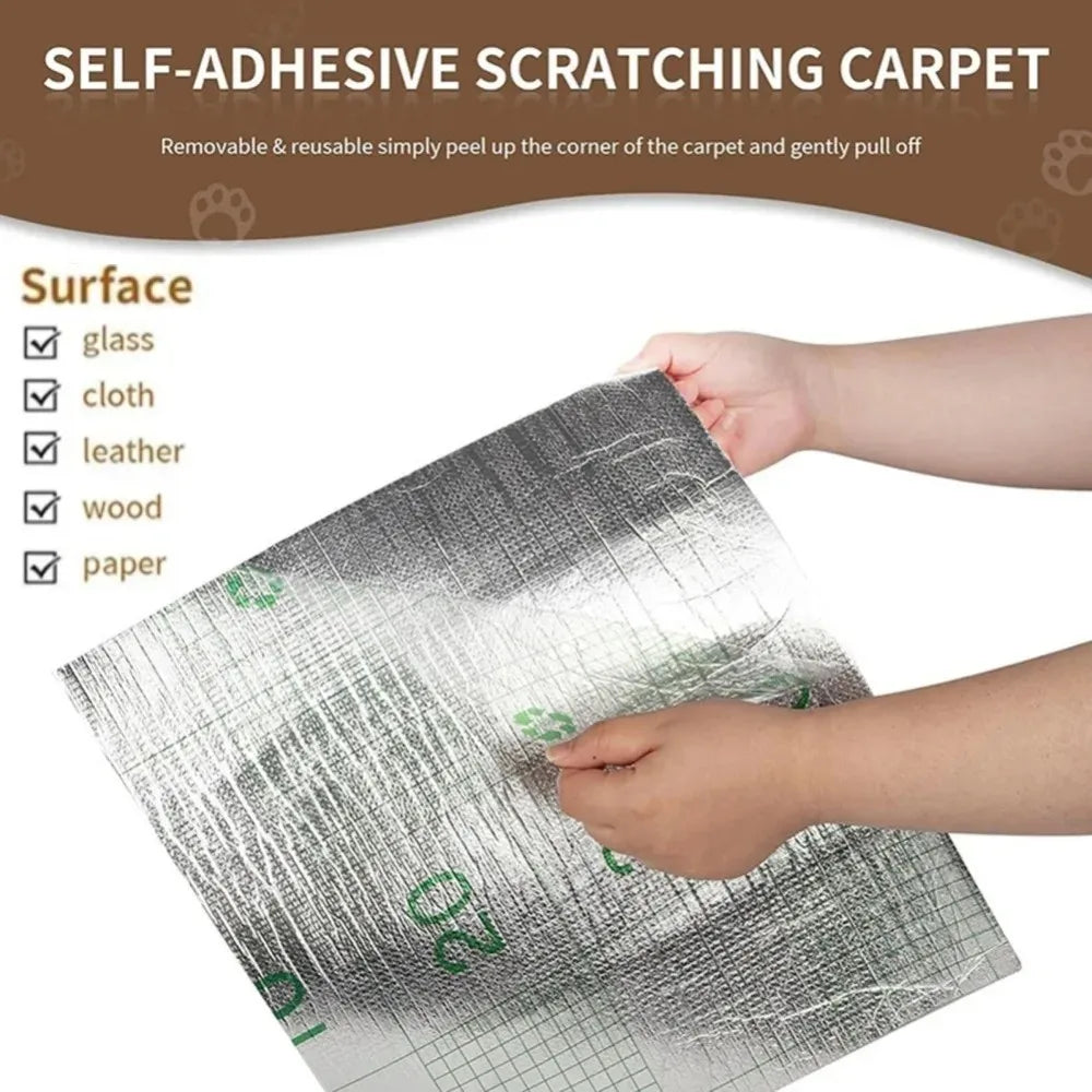 Self-Adhesive Cat Scratching Mat Trimmable Carpet Furniture Protector