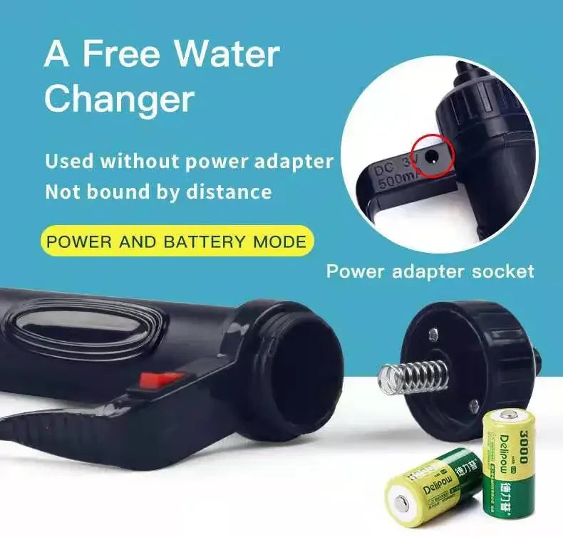 Electric Aquarium Gravel Cleaner and Water Change Siphon Pump