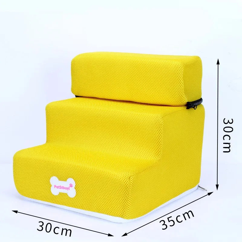 3-Step Anti-Slip Pet Stairs for Small Dogs and Cats to Bed