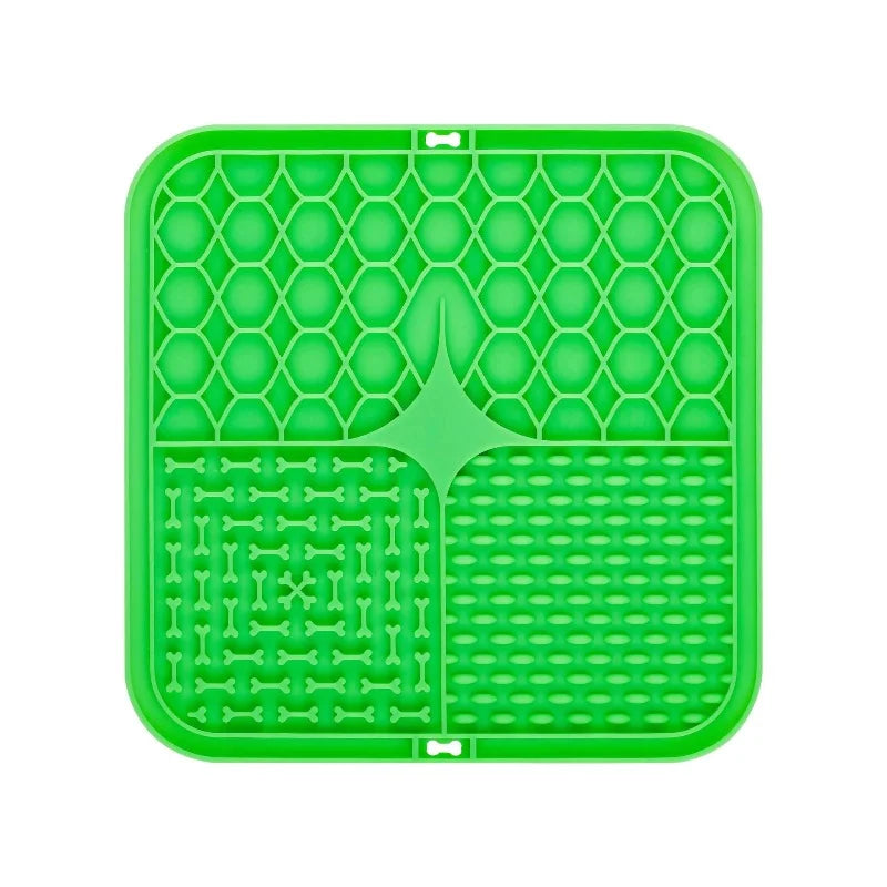 Pet Lick Mat Slow Feeding Plate with Suction, Training Aid