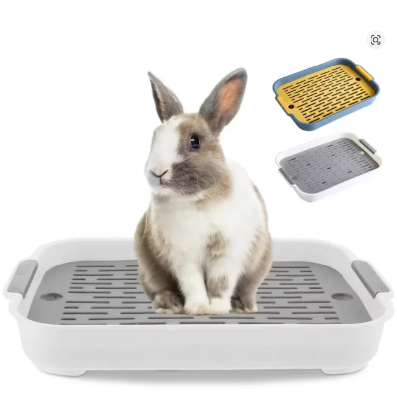Corner Litter Box Tray for Rabbits, Guinea Pigs and Small Pets