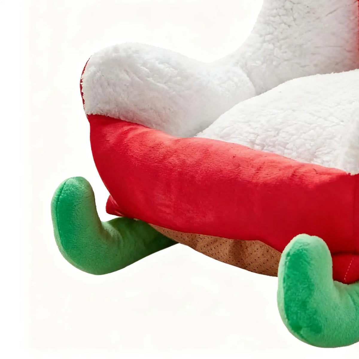 Christmas Sleigh Plush Pet Nest Bed for Cats & Small Dogs