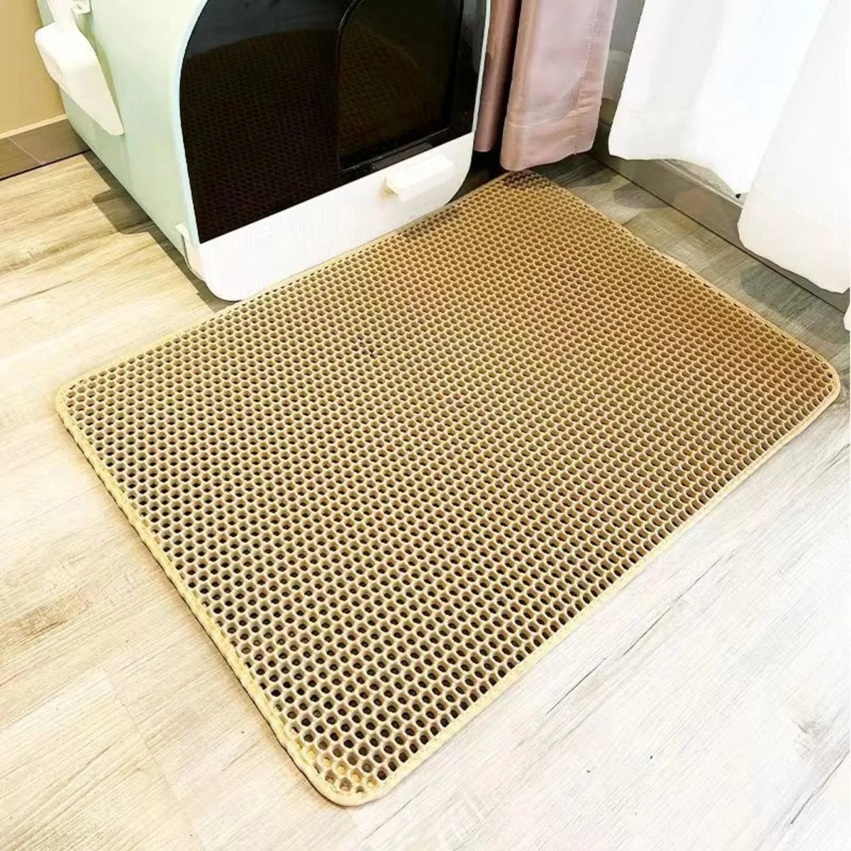Heavy Duty Waterproof Cat Litter Mat, Double Layer Non-Slip