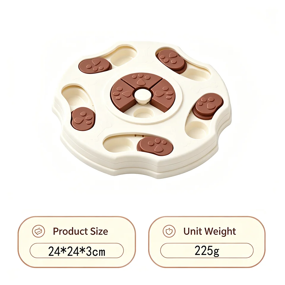 Dog Puzzle Slow Feeder Bowl – Interactive Treat Toy for Dogs & Cats