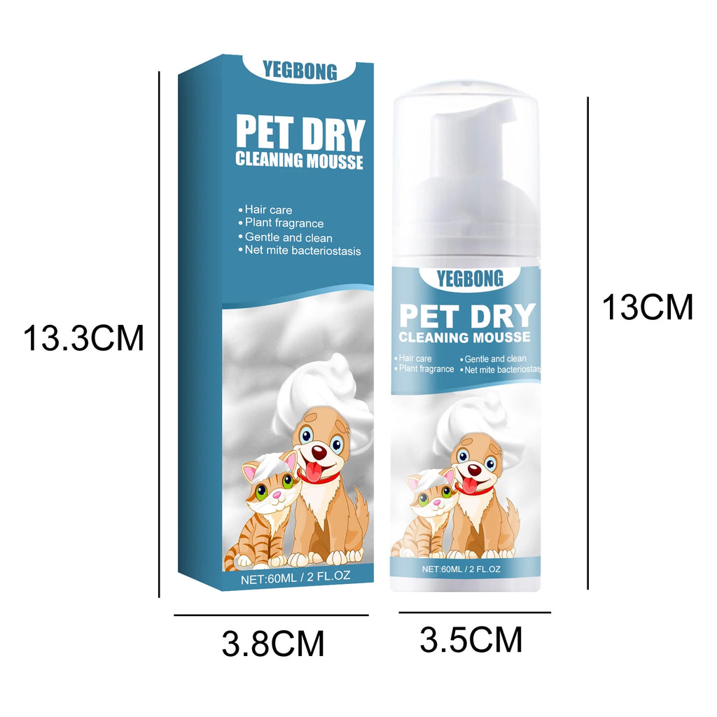 Waterless Pet Dry Shampoo Foam for Dogs & Cats, Odor Neutralizing