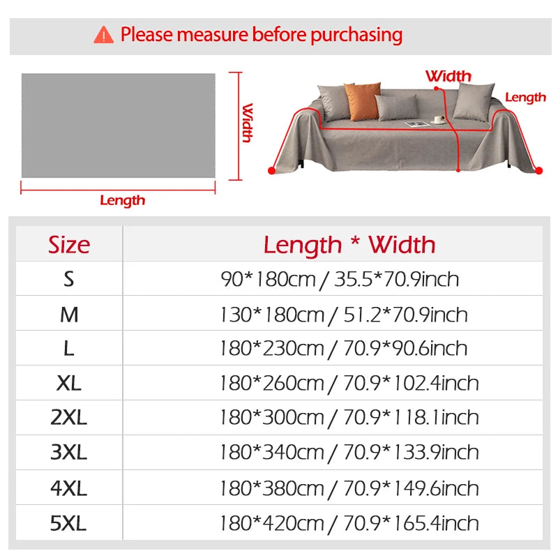 Waterproof Pet-Proof Sofa Blanket, Scratch-Resistant Furniture Cover