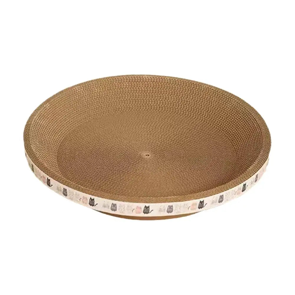 Corrugated Cat Scratcher Bed – Oval Cardboard Scratching Lounge Nest