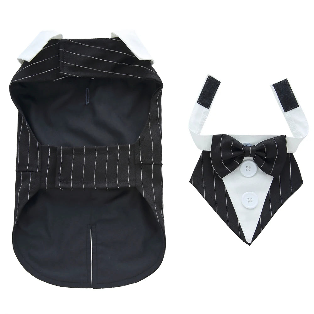 Dog Tuxedo Formal Suit, Christmas & Halloween Party Costume