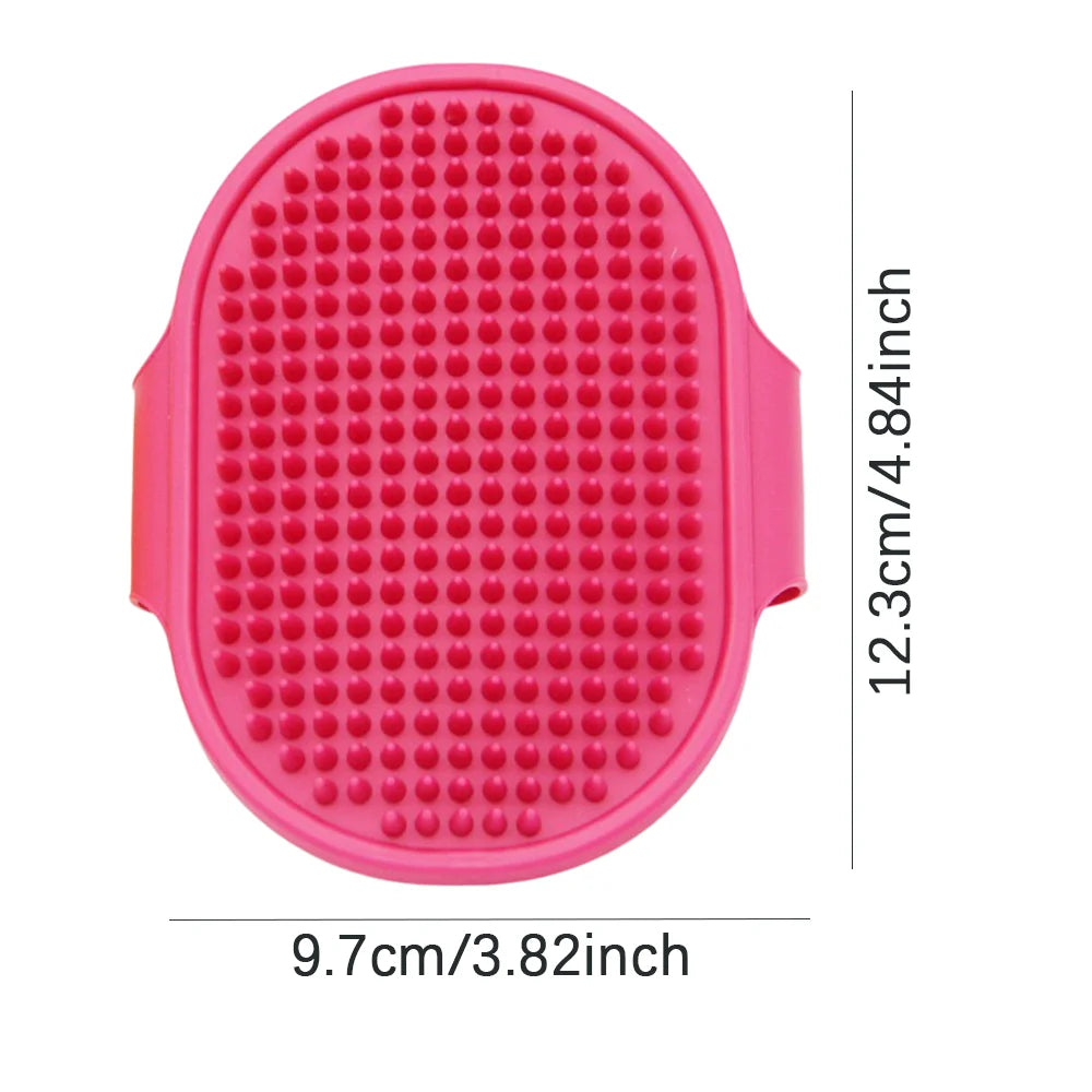 Silicone Pet Bath Massage Brush, Deshedding Tool for Dogs & Cats