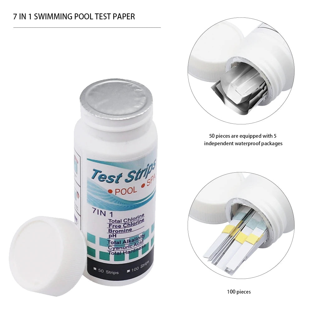 7-in-1 Aquarium Water Test Strips, pH & Water Quality Kit for Fish Tanks