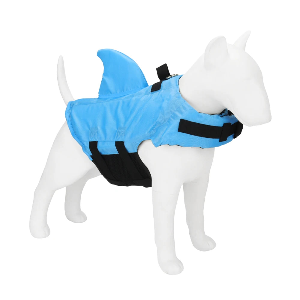 Shark Fin Dog Life Jacket, Adjustable Swim Vest for Small & Medium Dogs