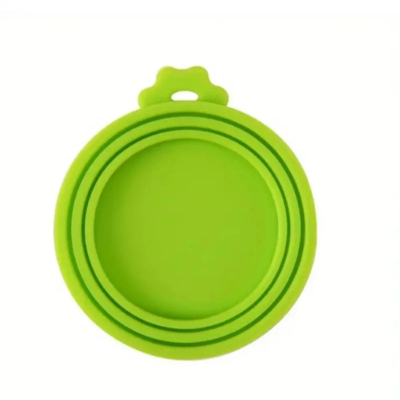 Silicone Pet Food Can Covers with Spoon, 2-Pack Reusable Lids