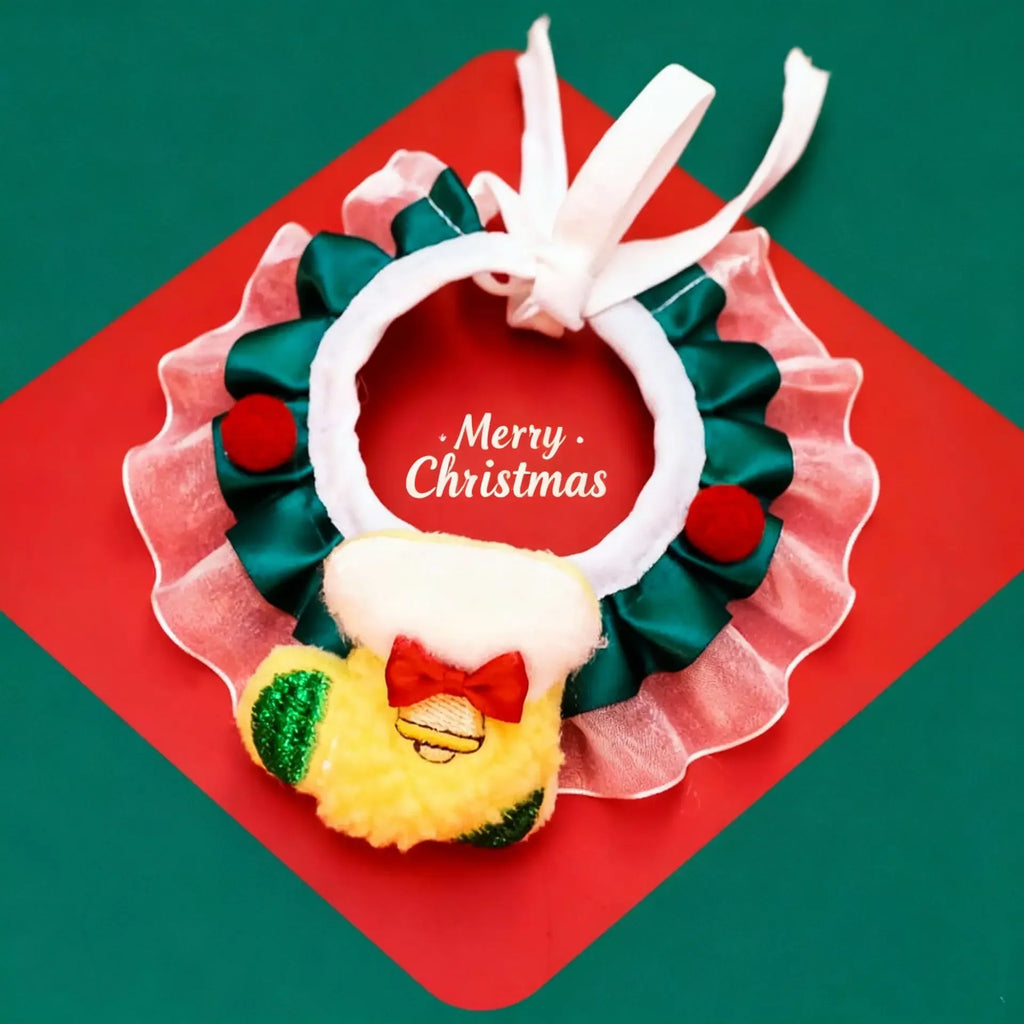 Christmas Pet Collar Bandana, Festive Holiday Dog & Cat