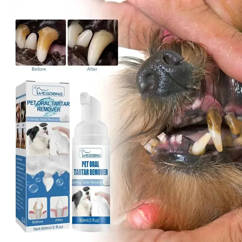 Natural Tartar Remover Foam for Dogs & Cats, Plaque & Fresh Breath