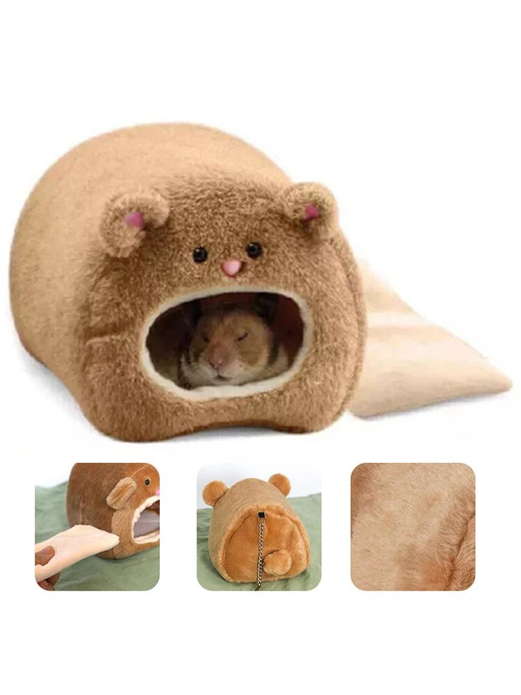 Cozy Cotton Hamster Nest, Winter Warm Small Pet Sleeping Bed