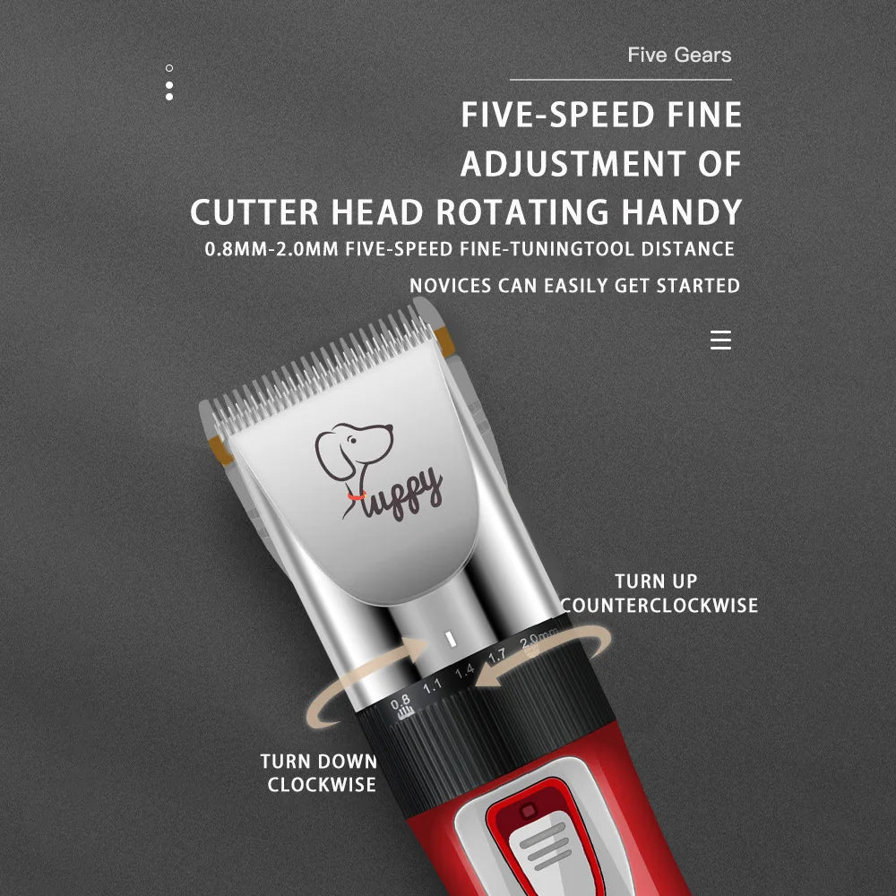 Cordless Pet Hair Clipper Kit for Dogs, Cats & Rabbits, Rechargeable