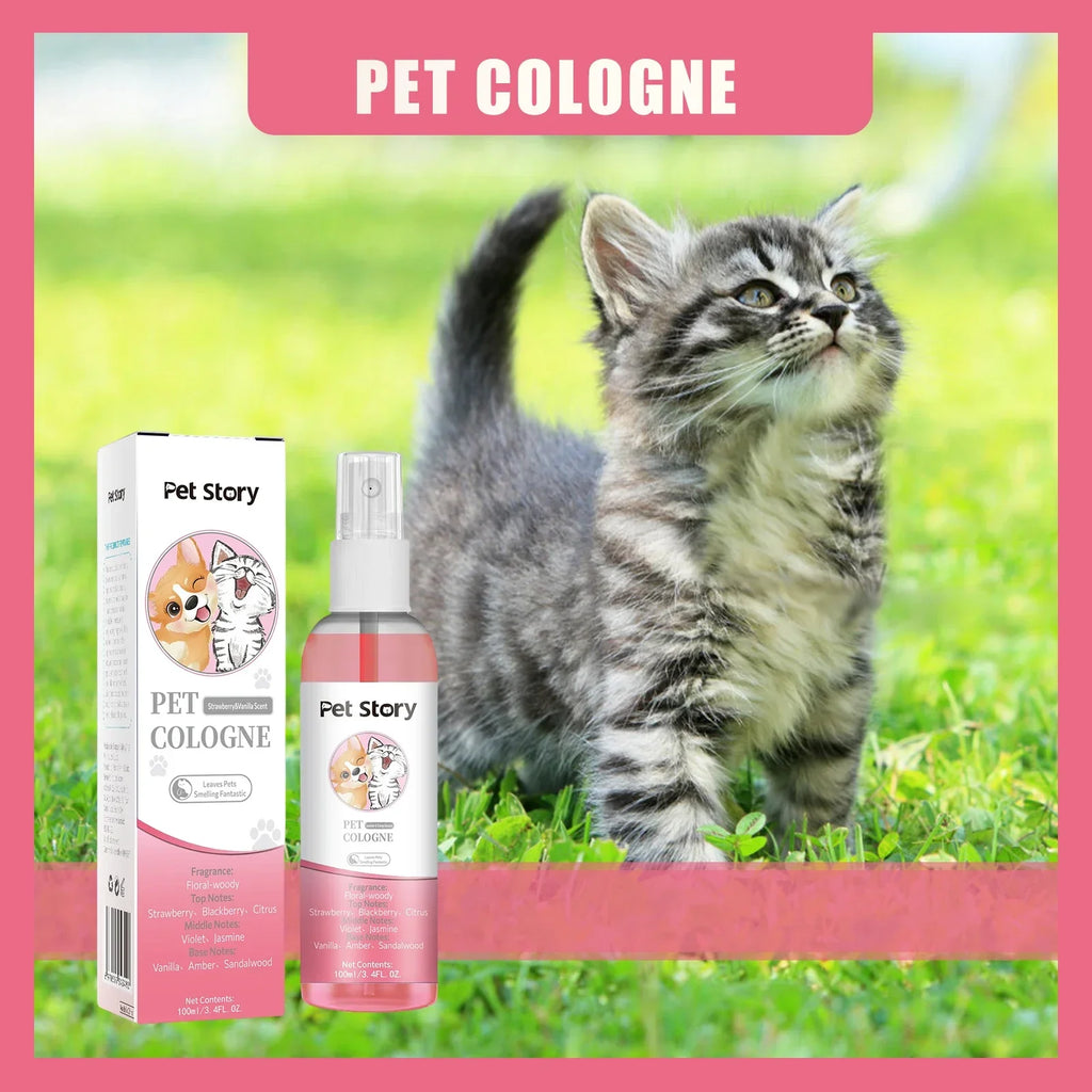 Long-Lasting Pet Cologne Deodorizing Spray for Dogs & Cats, 100ml