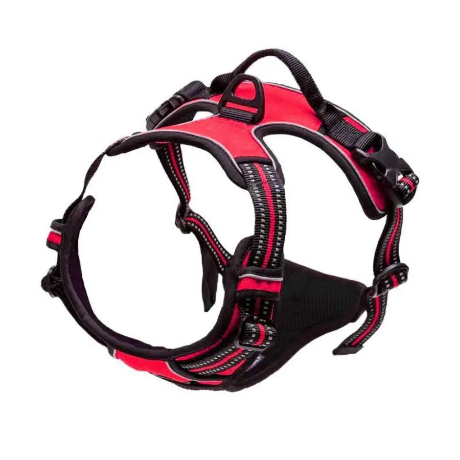 Adjustable No-Pull Dog Harness with Front Clip & Reflective Strips