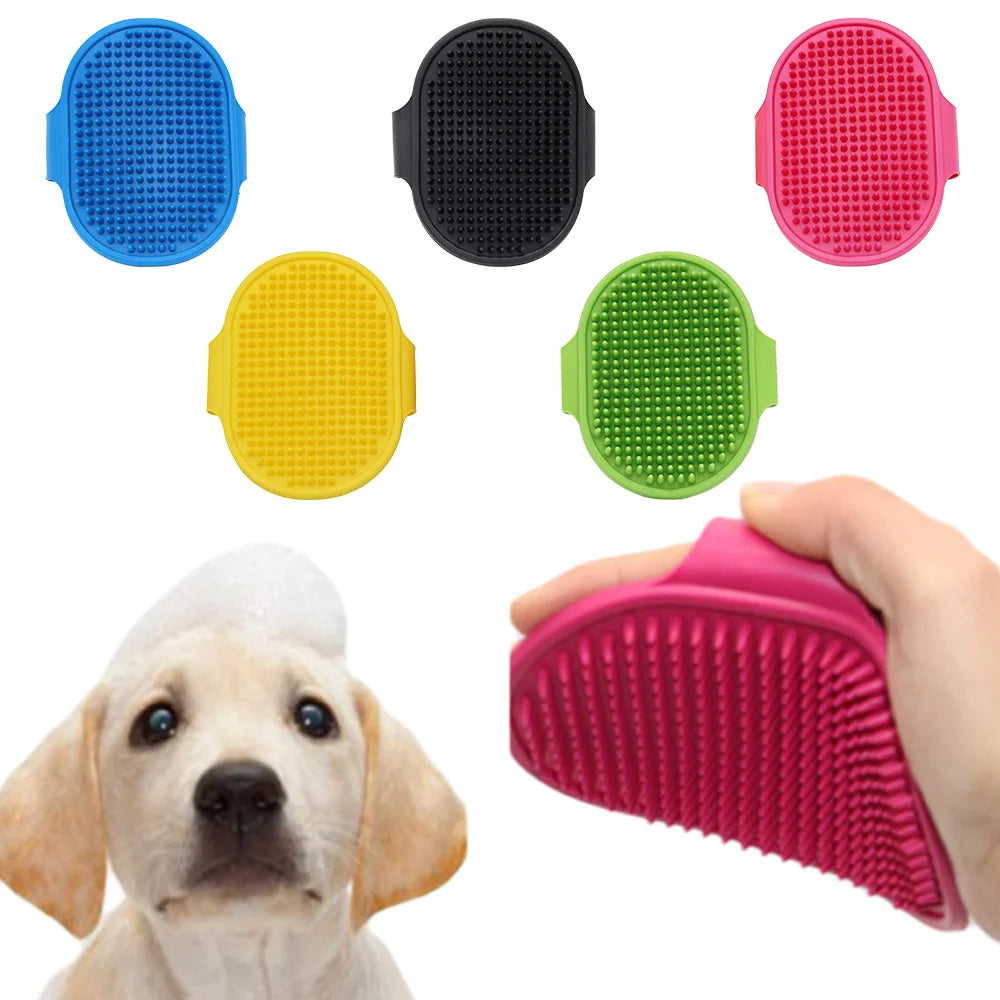 Silicone Pet Bath Massage Brush, Deshedding Tool for Dogs & Cats