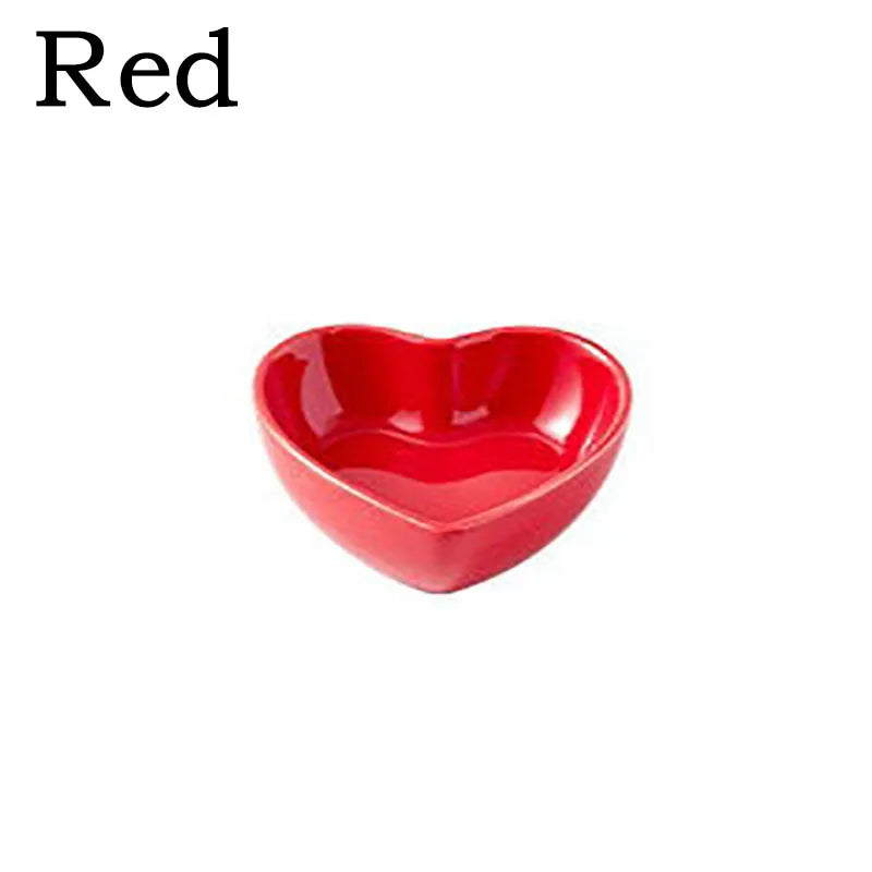 Heart-Shaped Ceramic Food Bowl for Hamsters and Small Animals