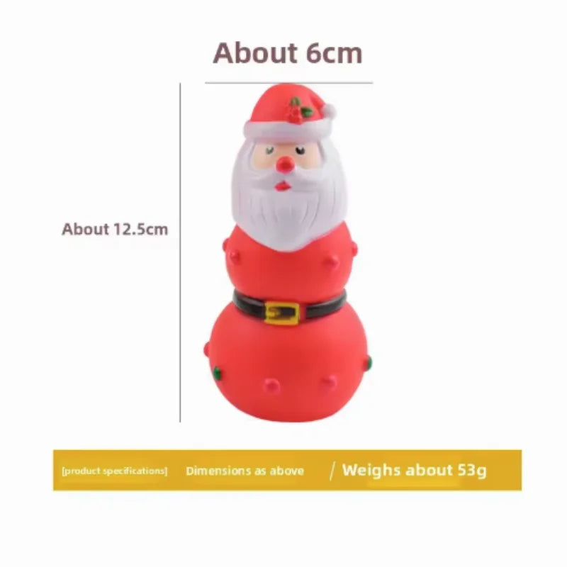 Tough Christmas Squeaky Teething Chew Toy for Dogs of All Sizes