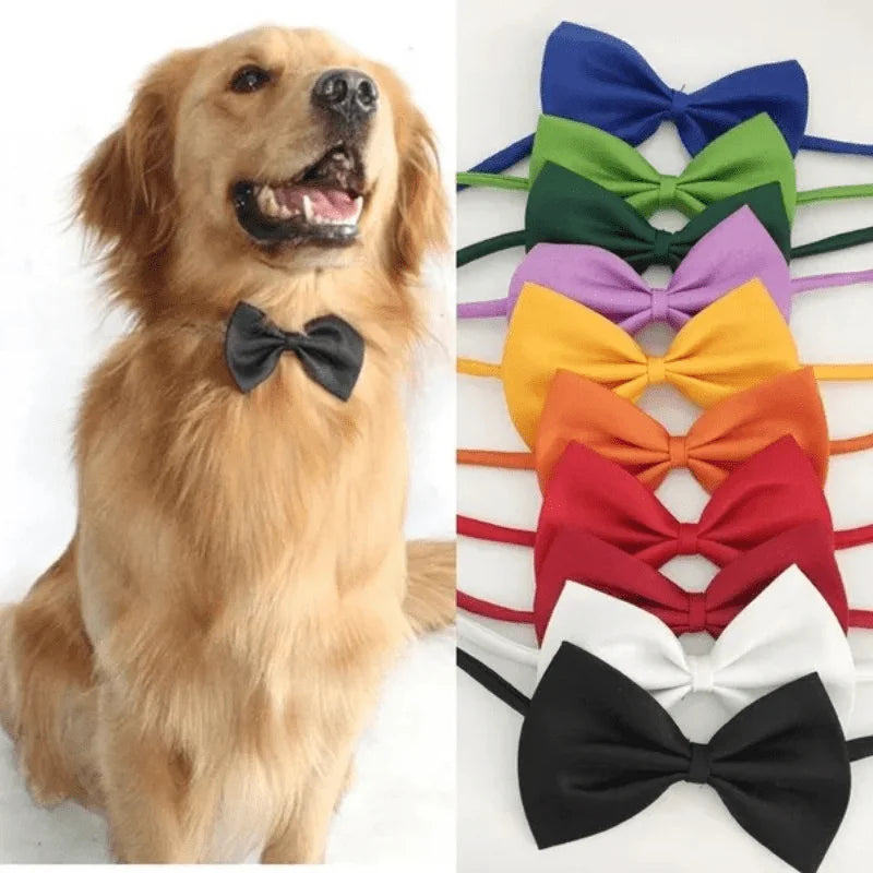 Adjustable Pet Bow Tie Collar for Dogs & Cats, Many Colors