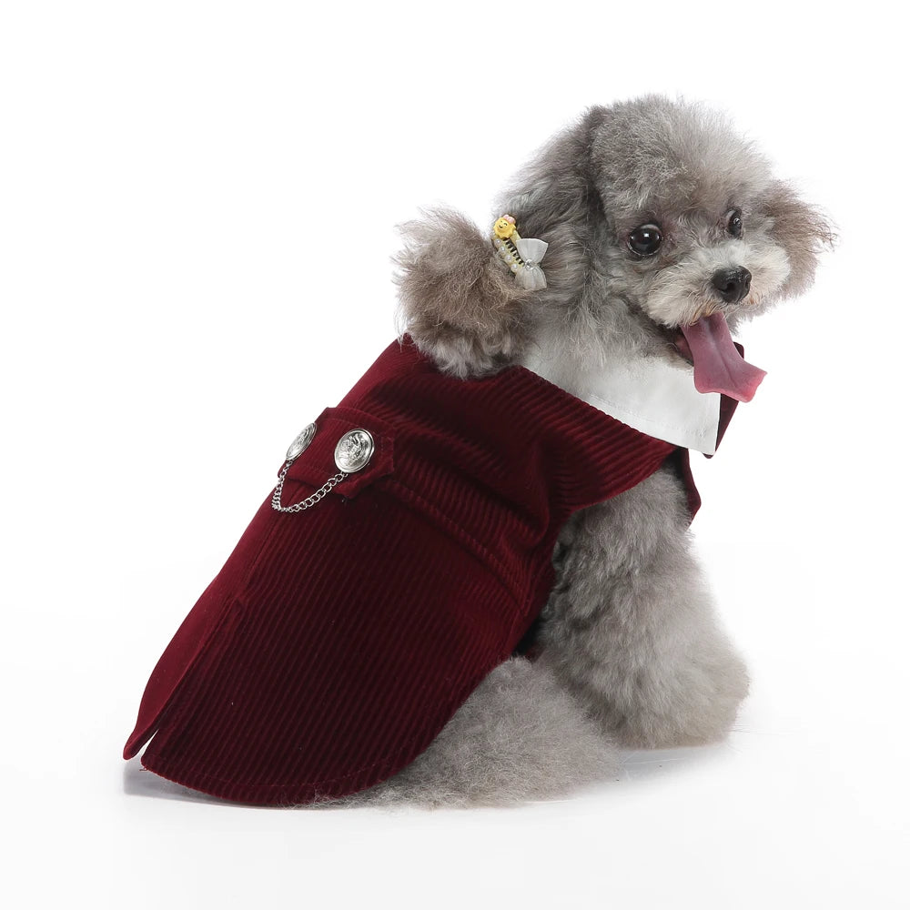 Dog Tuxedo Formal Suit, Christmas & Halloween Party Costume