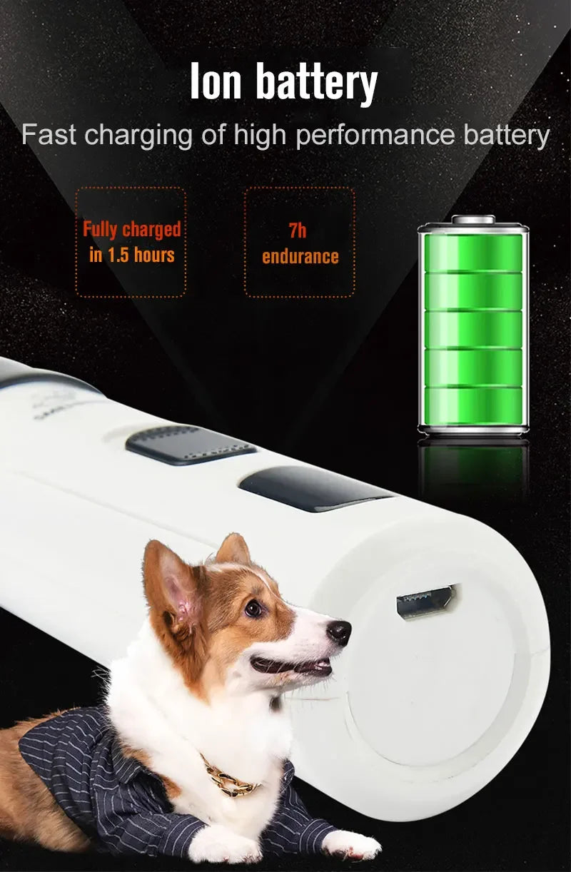 Quiet Rechargeable Pet Nail Clipper & Grinder for Dogs & Cats