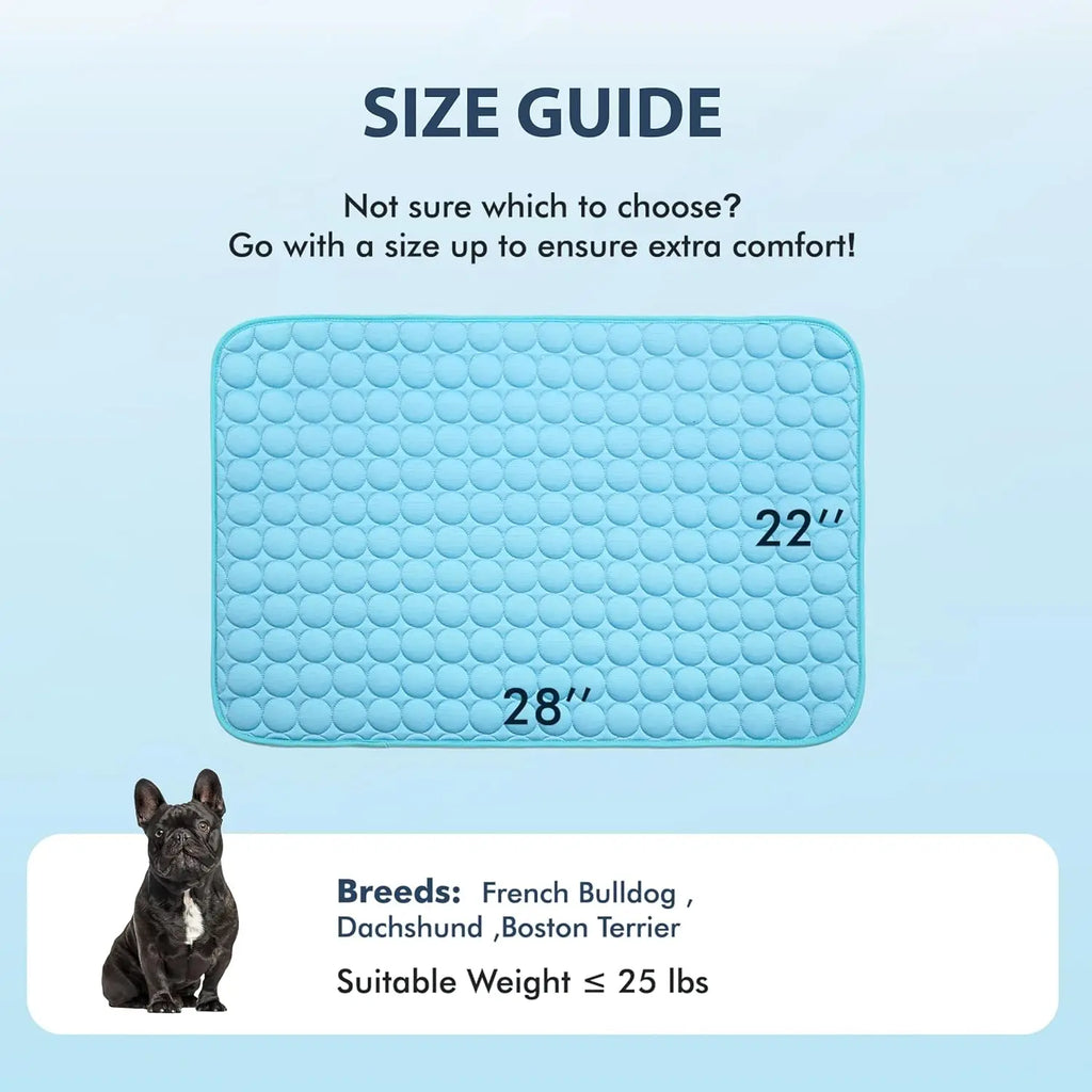 Cooling Pet Mat, Ice Silk Breathable Washable Pad for Dogs & Cats