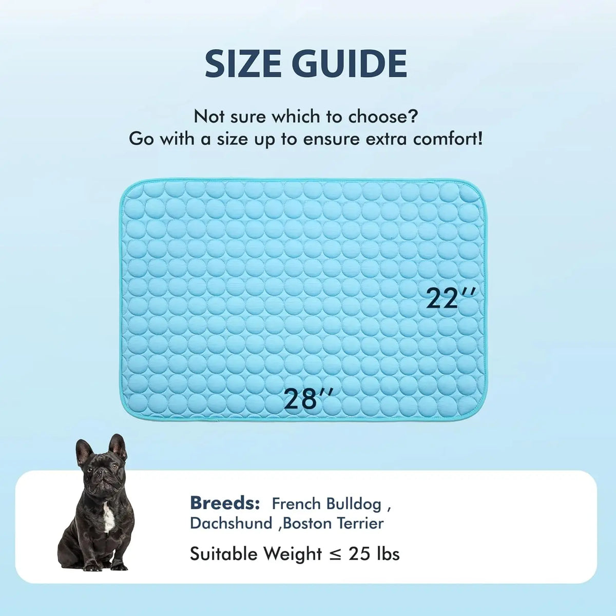 Cooling Pet Mat, Ice Silk Breathable Washable Pad for Dogs & Cats