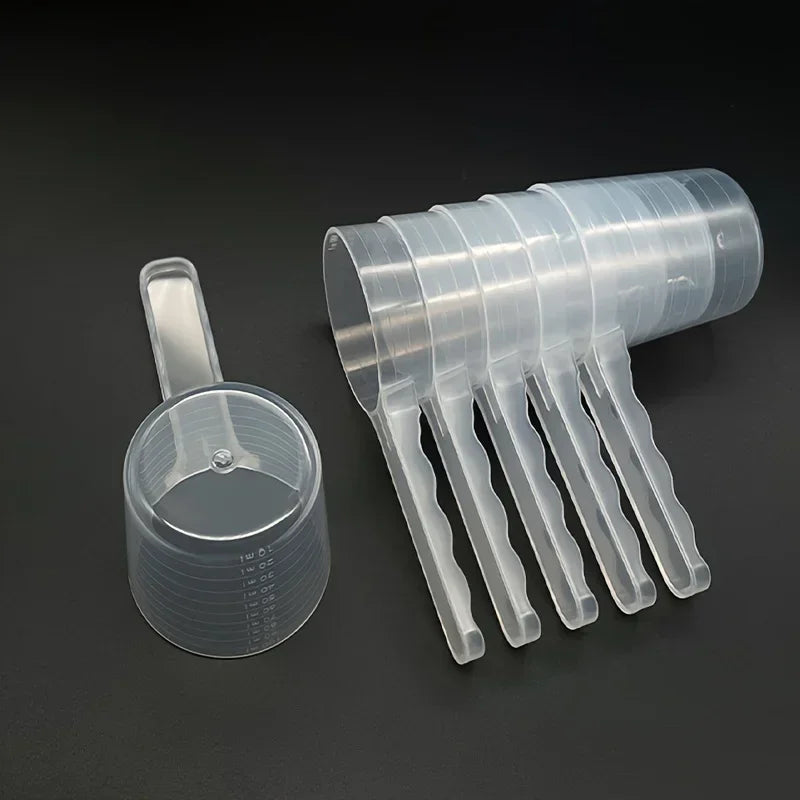 Transparent Pet Food Measuring Scoop with Scale, 100ml Feeding Spoon