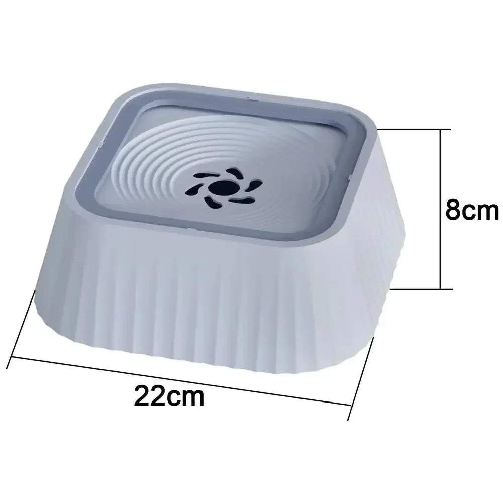 No-Spill Floating Plate Dog Water Bowl, Slow Drinking Dish