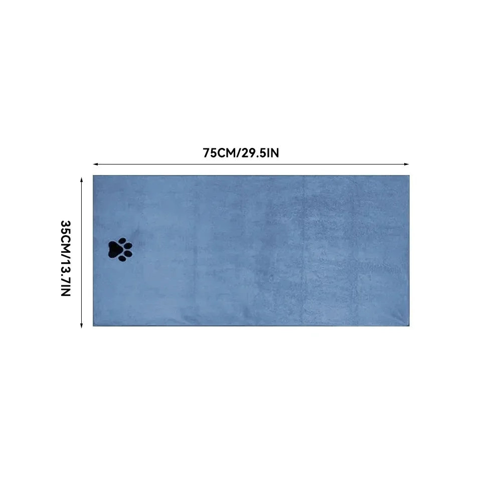 Absorbent Microfiber Dog Bath Towel, Quick-Dry Pet Towel