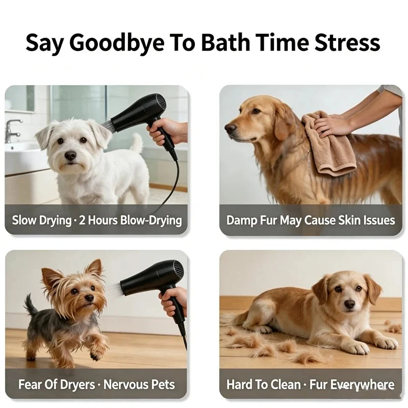 Portable Pet Drying Bag for Dogs and Cats, Foldable Hair Dryer Box