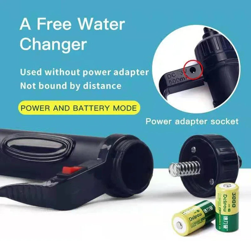 Electric Aquarium Gravel Cleaner and Water Change Siphon Pump