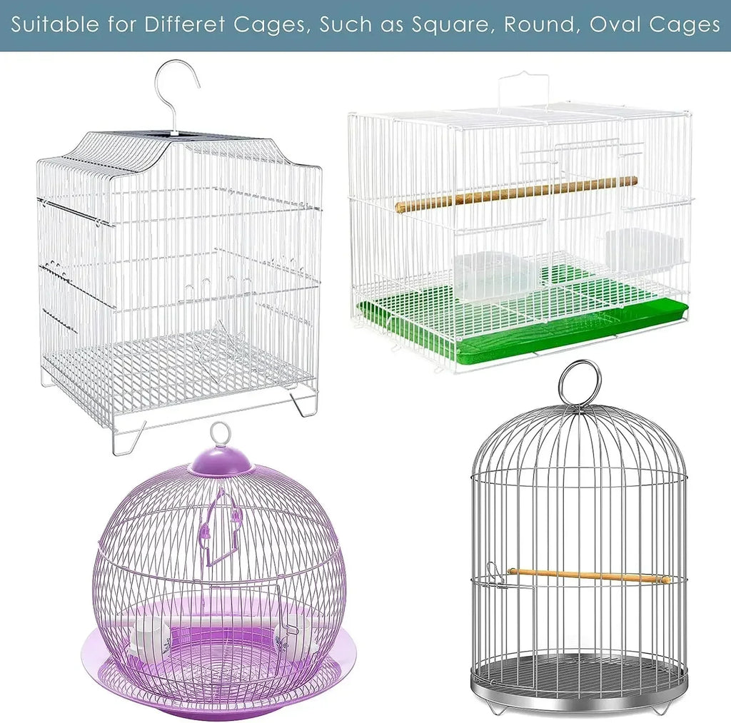 Stretchy Mesh Bird Cage Seed Catcher Skirt, Easy-Clean Cage Guard