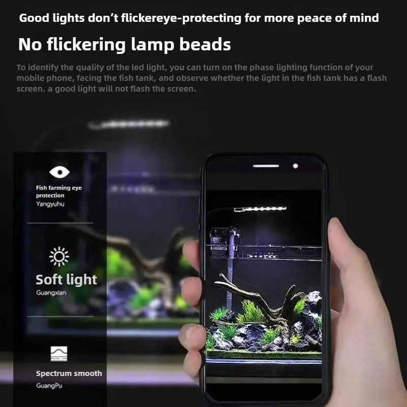USB Clip-On LED Aquarium Light for Small Fish Tanks and Plants