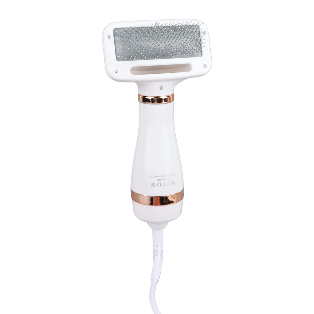 2-in-1 Handheld Pet Grooming Dryer with Slicker Brush for Dogs