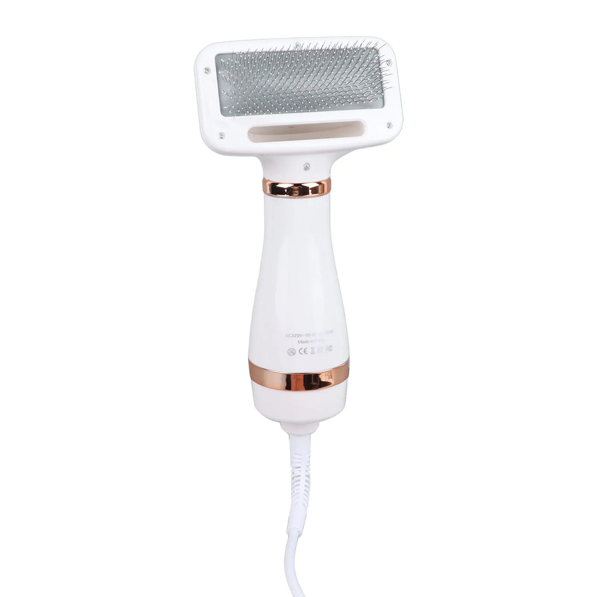 2-in-1 Handheld Pet Grooming Dryer with Slicker Brush for Dogs