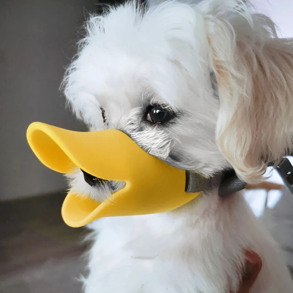 Silicone Duck Mouth Dog Muzzle, Anti-Bite Soft Mask for Dogs