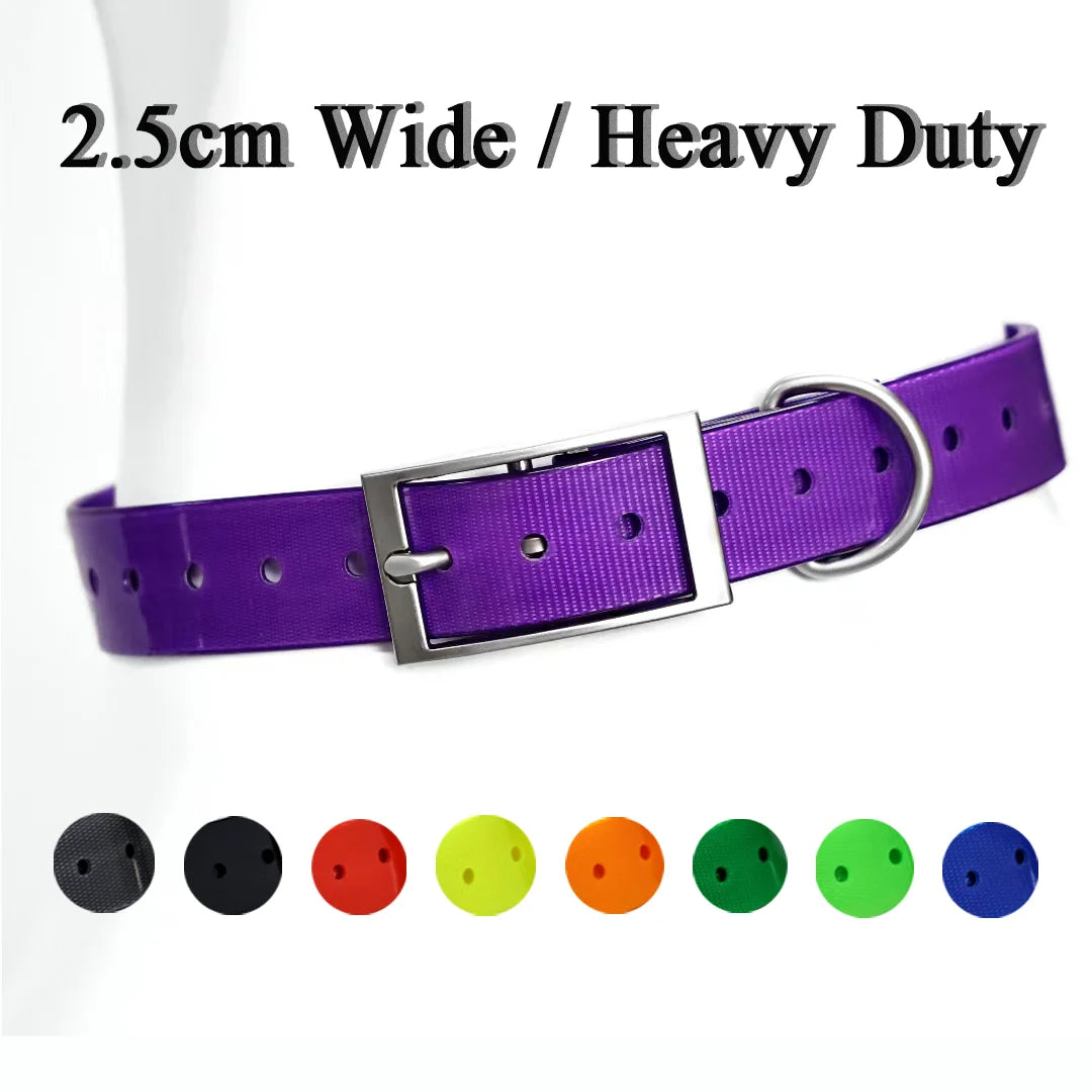 Waterproof TPU Dog Collar, Odor-Proof Adjustable Collar for Large Dogs