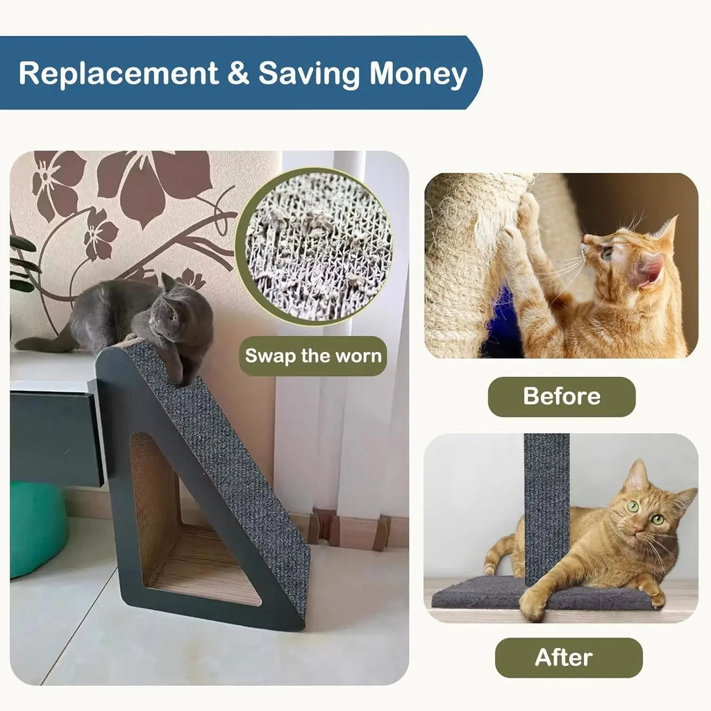 Self-Adhesive Cat Scratching Mat Trimmable Carpet Furniture Protector