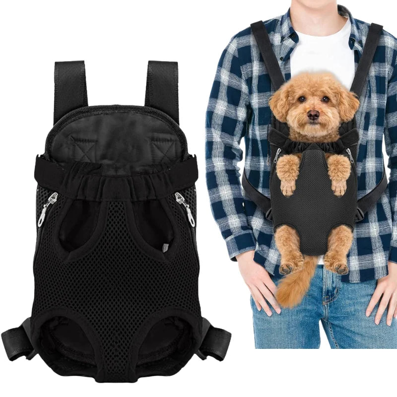 Front Chest Dog Backpack Carrier for Cats & Small Dogs Travel Hiking