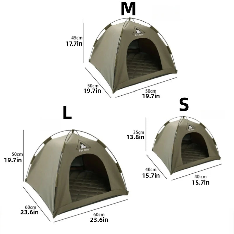 Waterproof Teepee Tent Bed for Dogs & Cats, Washable Indoor/Outdoor