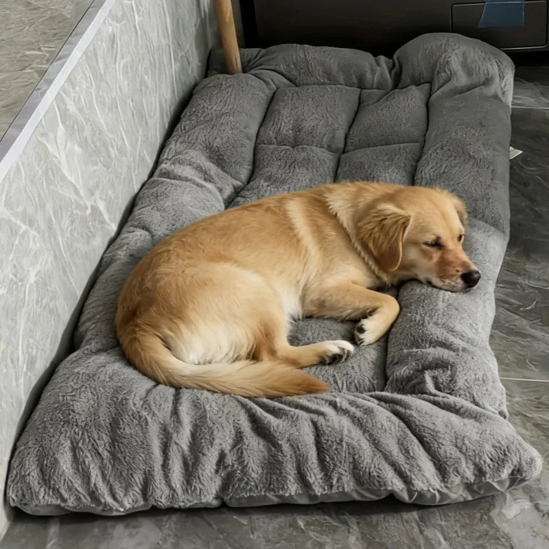 Extra Large Plush Dog Bed Sofa, Thick Washable Crate Mat for Dogs