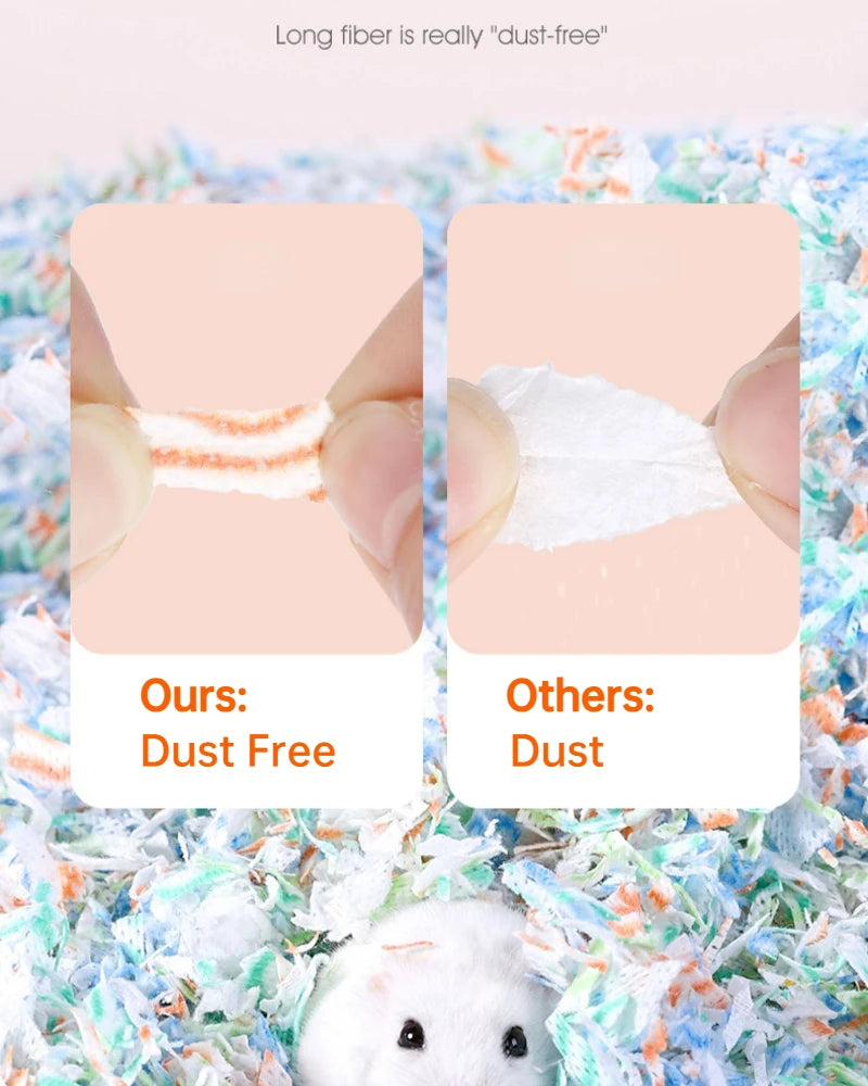 Dust-Free Paper Bedding for Hamsters & Small Pets, Odor Control 300g