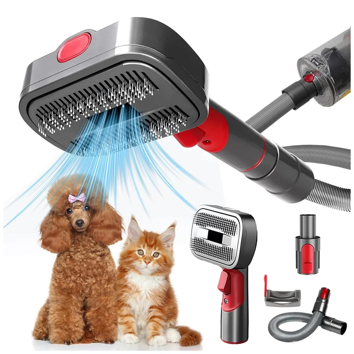 Pet Grooming Brush Attachment Kit for Dyson V7 to V15 Vacuums
