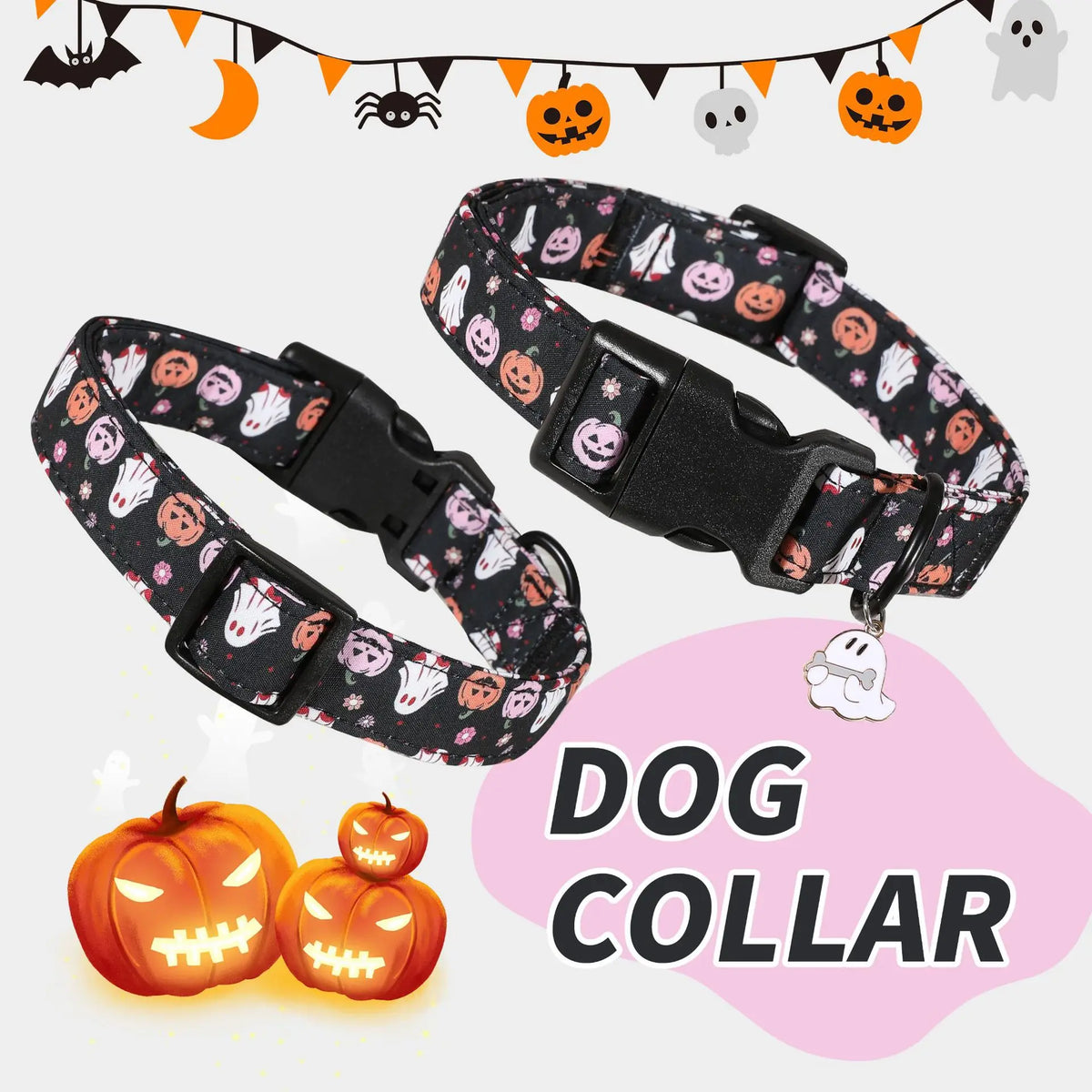 Halloween Pet Neck Ruff Collar, Costume Accessory for Dogs & Cats
