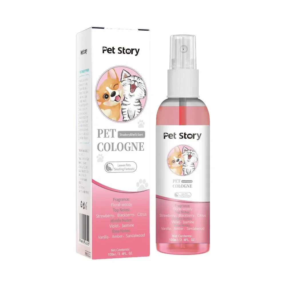 Long-Lasting Pet Cologne Deodorizing Spray for Dogs & Cats, 100ml