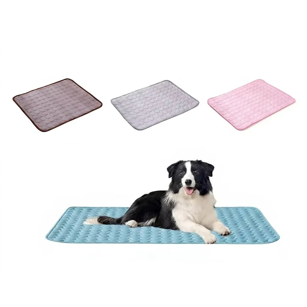 Cooling Pet Mat, Ice Silk Breathable Washable Pad for Dogs & Cats